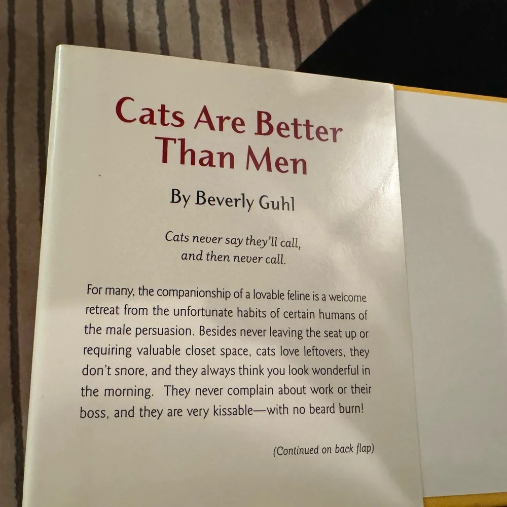 NWT😻Cats are Better Than Men - GREAT BOOK FOR CAT LOVERS!
